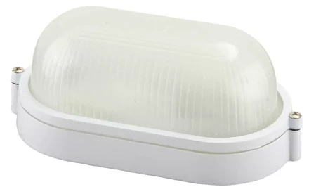 Светильник уличный СВЕТОЗАР влагозащищенный, овал, цвет белый, 60Вт SV-57201-W купить в Нефтеюганске