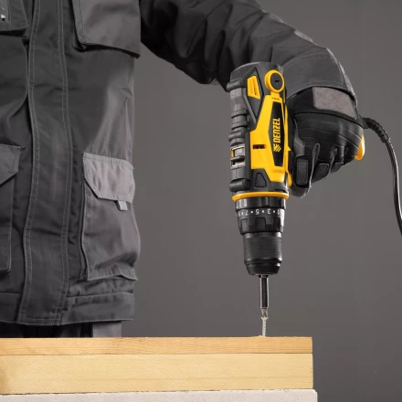 Дрель-шуруповерт сетевая ударная Denzel 26211, ISD-300-13 купить в Нефтеюганске