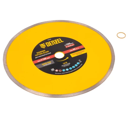 Диск алмазный сплошной, супертонкий, 300 х 25,4 мм, горячее прессование, мокрое резание// Denzel 73164 купить в Нефтеюганске