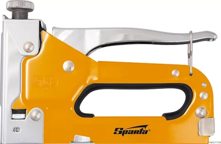 Степлер мебельный регулируемый со скобами 200 шт тип скобы 53 6-14 мм Sparta 42002 купить в Нефтеюганске