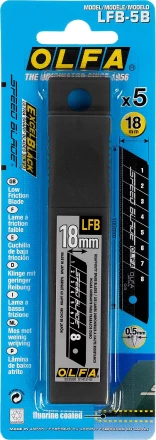 Лезвие OLFA, сегментированное, тефлоновое покрытие 18 мм OL-LFB-5B купить в Нефтеюганске