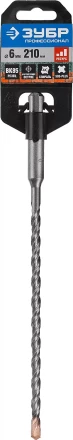Бур ЗУБР "ПРОФЕССИОНАЛ" по бетону, хвостовик "SDS-Plus", самоцентрирующий наконечник, спиральS4, 6x210мм 29314-210-06_z01 купить в Нефтеюганске