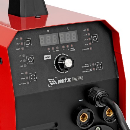 Аппарат инвертор. полуавтомат. cварки MTX MIG-220S 94304, 220A, ПВ 60%, катушка 5 кг купить в Нефтеюганске