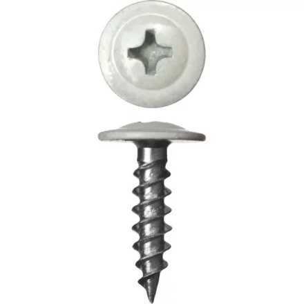 Саморезы ЗУБР с прессшайбой по листовому металлу до 0,9 мм, окрашенные в RAL-9003, PH2, 4,2х16 мм, 500шт 300191-42-016-9003 купить в Нефтеюганске