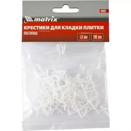 Крестики 1 мм для кладки плитки 100 штук MATRIX артикул 88082 купить в Нефтеюганске