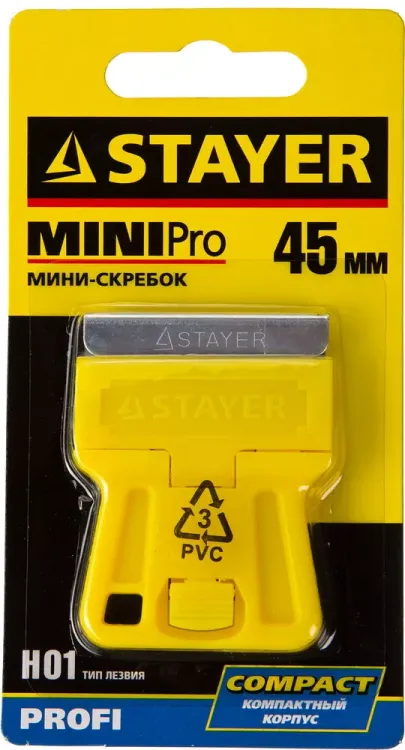 Скребок STAYER "PROFI" "MiniPro", лезвие тип H01, 45мм 8531 купить в Нефтеюганске
