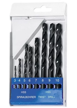 Набор сверл по металлу 3-10 мм (через 1 мм) HSS 8шт цилиндрический хвостовик SPARTA 723205 купить в Нефтеюганске