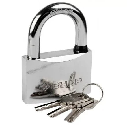 Замок ЗУБР &quot;ЭКСПЕРТ&quot; навесной, стальной корпус, классическая форма, закаленная дужка, 70мм 37227-70 купить в Нефтеюганске