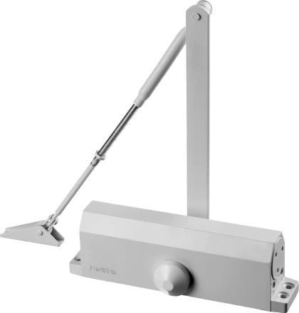 Доводчик дверной STAYER, для дверей массой до 100 кг, цвет белый 37916-100 купить в Нефтеюганске