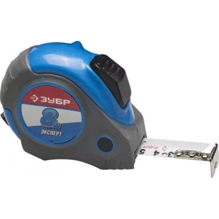 Рулетка ЗУБР &quot;ЭКСПЕРТ&quot;, двухкомпонентный корпус, автостоп, 8м/25мм 34057-08-25_z02 купить в Нефтеюганске