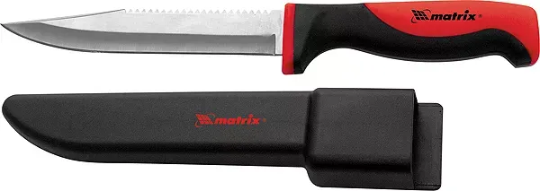 Нож рыбака "FISHERMAN'S DREAM" large 150 мм двухкомпонентная рукоятка пластиковые ножны MATRIX KITCHEN 79116 купить в Нефтеюганске
