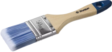 Плоская кисть ЗУБР АКВА 20 мм 3/4? светлая искусственная щетина деревянная ручка для воднодисперсионных и акриловых ЛКМ 4-01007-020 купить в Нефтеюганске