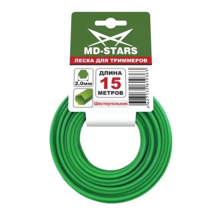 Леска для триммера HEXAGON LINE (шестиугольник) 1.6MMX15M купить в Нефтеюганске