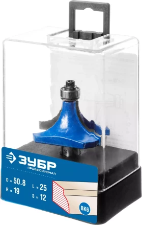 ЗУБР 50.8 x 25 мм, радиус 19 мм, фреза кромочная калевочная №1, Профессионал (28701-50.8) купить в Нефтеюганске