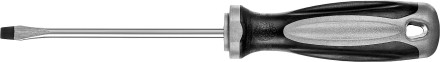 Отвертка MIRAX 25095-05-10, закаленный стержень, двухкомпонентная рукоятка, SL5x100мм 25095-05-10 купить в Нефтеюганске