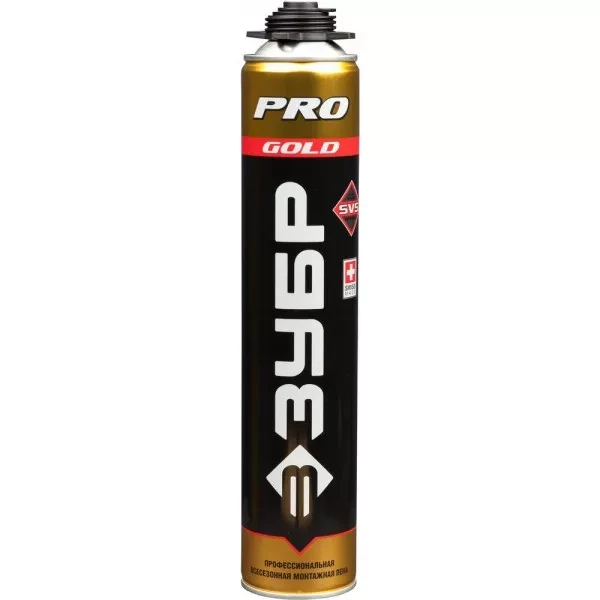 Пена ЗУБР "GOLD PRO" профессиональная, монтажная, пистолетная, всесезонная, 750мл 41155 купить в Нефтеюганске