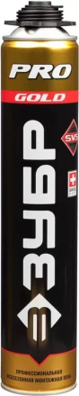Пена ЗУБР &quot;GOLD PRO&quot; профессиональная, монтажная, пистолетная, всесезонная, 750мл 41155 купить в Нефтеюганске