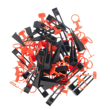 Комплект зажим и клин для системы выравнивания плитки СВП Кольцо, 40/40 шт. в пакете Сибртех 88111 купить в Нефтеюганске