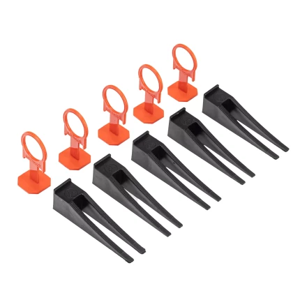 Комплект зажим и клин для системы выравнивания плитки СВП Кольцо, 40/40 шт. в пакете Сибртех 88111 купить в Нефтеюганске