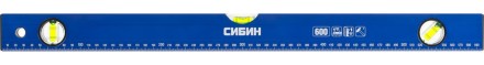 Уровень СИБИН коробчатый, 3 противоударных ампулы, измерительная линейка, 60см 34605-060 купить в Нефтеюганске