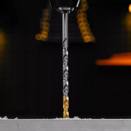 Сверло спиральное по металлу Denzel 6,5 х 148 мм, Р6М5, Golden Tip, удлиненное, 718257 купить в Нефтеюганске