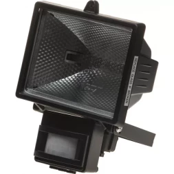 Прожектор галогеновый СВЕТОЗАР с датчиком движения, с дугой крепления под установку, цвет черный, 500Вт SV-57113-B