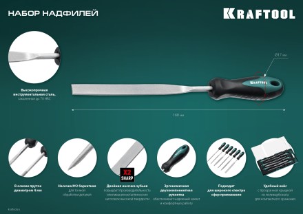 Набор надфилей KRAFTOOL 16030-6 купить в Нефтеюганске