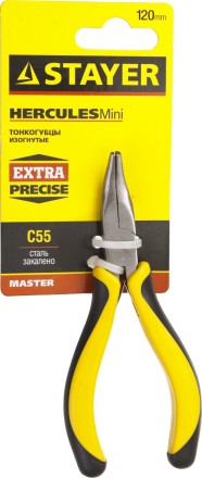 Тонкогубцы STAYER &quot;MASTER&quot; изогнутые &quot;HERCULES&quot; &quot;MINI&quot;, 120мм 2218-3_z03 купить в Нефтеюганске