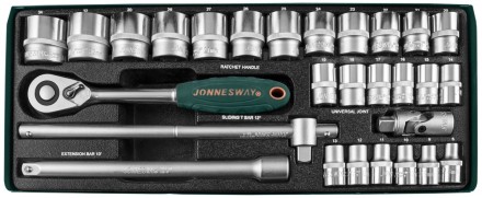 Набор головок торцевых 1/2&quot;DR 8-34мм 28предметов S04Н4728S Jonnesway 47534 купить в Нефтеюганске