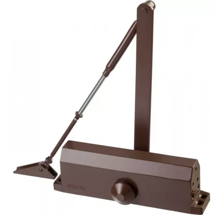 Доводчик дверной STAYER, для дверей массой до 100 кг, цвет коричневый 37917-100 купить в Нефтеюганске