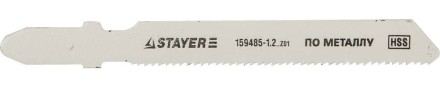 Полотна STAYER &quot;STANDARD&quot;, T118A, для эл/лобзика, HSS, по металлу (1-3мм), EU-хвост., шаг 1,2мм, 55мм, 2шт 159485-1.2_z01 купить в Нефтеюганске