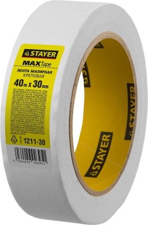 Малярная лента STAYER &quot;MASTER&quot;, креповая, 30мм х 40м 1211-30 купить в Нефтеюганске