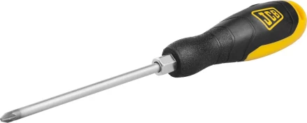 Отвертка JCB, хромомолибденовая сталь S2, двухкомпонентная рукоятка, магнитный наконечник, PZ №2х125мм JSD009 купить в Нефтеюганске