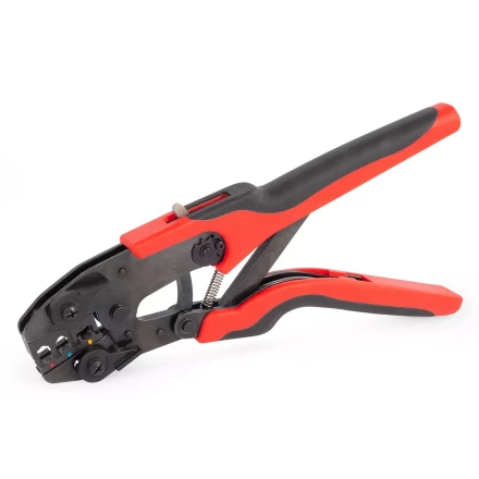 Пресс-клещи КВТ СТВ+5 с 5 матрицами МПК для опрессовки разъемов, втулочных, изолированных и неизолированных наконечников (набор) (89227) купить в Нефтеюганске