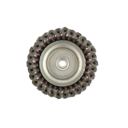 Щетка для УШМ 150 мм М14 &quot;чашка&quot; крученая проволока 0,8 мм MTX 74626 купить в Нефтеюганске