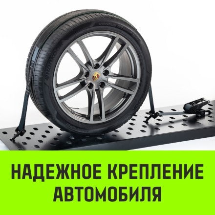 Ремень стяжной автовозный HITCH PROFF 50мм STF 600DaN 4000кг 3м текстил контр 750мм поворотн J-крюки (SZ068109) купить в Нефтеюганске