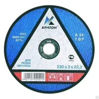 Круг для резки металла A24TBF 230 х 22,2 х 2,5 мм Кратон 1 07 02 014
