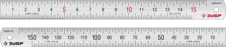 ЗУБР Про-15, длина 0.15 м, усиленная нержавеющая линейка, Профессионал (34280-015) купить в Нефтеюганске
