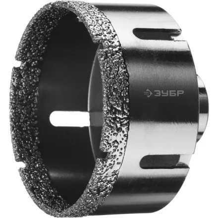 Алмазная коронка ЗУБР "ПРОФЕССИОНАЛ" универсальная для УШМ, сухое сверление, алмазы на вакуумной пайке,  посадка М14, d=83мм 29865-83 купить в Нефтеюганске