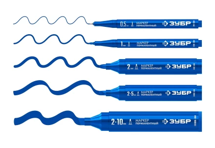 ЗУБР МП-300 синий, 2 мм перманентный маркер (06322-7) купить в Нефтеюганске