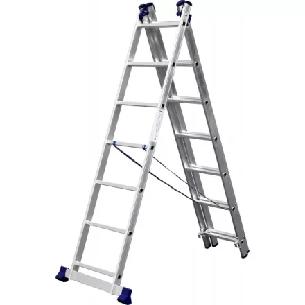 Лестница СИБИН универсальная, трехсекционная со стабилизатором, 7 ступеней 38833-07 купить в Нефтеюганске