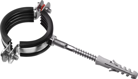 ЗУБР 1 1/2, цинк, 1 шт, трубный хомут с сантехнической шпилькой и дюбелем (37866-47-52) купить в Нефтеюганске