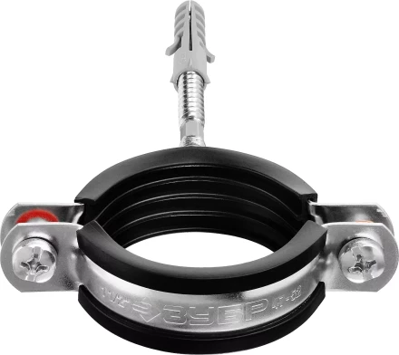 ЗУБР 1 1/2, цинк, 1 шт, трубный хомут с сантехнической шпилькой и дюбелем (37866-47-52) купить в Нефтеюганске