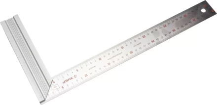Угольник ЗУБР &quot;ЭКСПЕРТ&quot; столярный, усиленная алюминиевая рукоятка, нержавеющее полотно 37мм, длина 400мм 34394-40 купить в Нефтеюганске