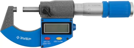 Микрометр ЗУБР &quot;ЭКСПЕРТ&quot; гладкий цифровой, МКЦ 25, диапазон 0-25мм, шаг измерения 0,001мм 34482-25_z01 купить в Нефтеюганске