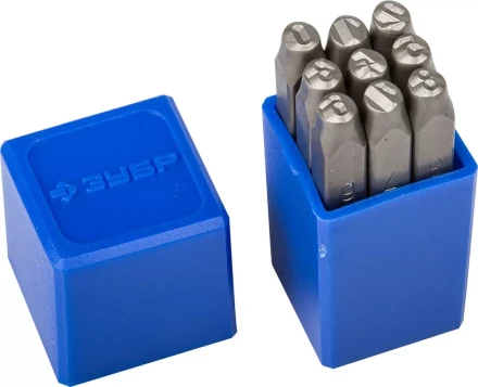 Клейма ЗУБР цифровые арабские, шрифт 5мм 21501-05_z01 купить в Нефтеюганске