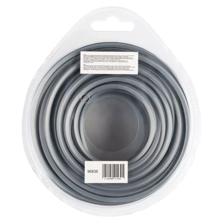 Леска для триммера армированная алюминием квадратная Denzel 3,0мм х 15м, блистер ALUFLEX 96836 купить в Нефтеюганске