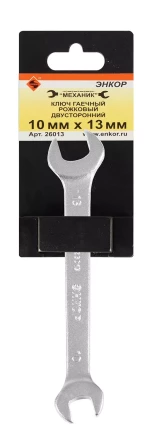 Ключ гаечный рожковый двусторонний 10х13 Энкор 26013 купить в Нефтеюганске
