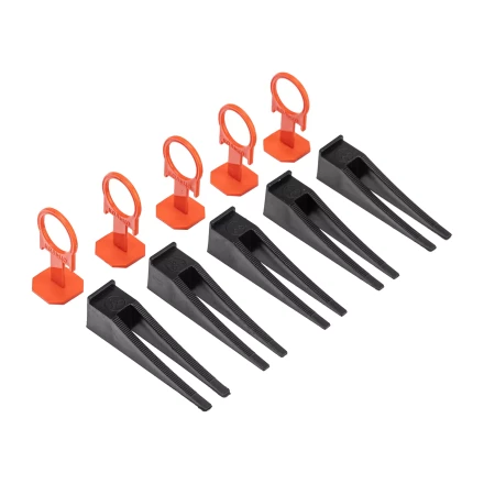 Комплект зажим + клин для системы выравнивания плитки СВП Кольцо, 50/50 шт. в ведре Сибртех 88112 купить в Нефтеюганске