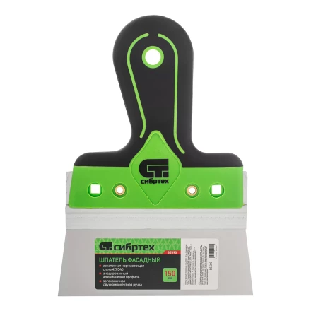Шпатель фасадный Сибртех, нержавеющая сталь 420S45, 150 мм, 2-компонентная ручка, 85590 купить в Нефтеюганске